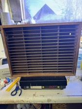 Vintage Napa Valley Wood Wall Mount Cassette Rack Case Holds 64 Storage