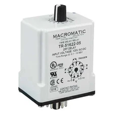 Macromatic Tr-51628-05 Single Function Time Delay Relay, Octal, Off Delay, 1