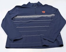 Mens Auburn Tigers Under Armour Golf Quarter Zip 1/4 Jacket Infrared Blue Sz L