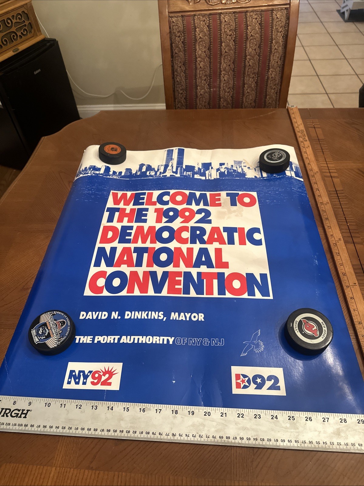 Democratic National Convention DNC New York City Poster W/ Statue Of Liberty WTC