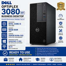 Dell OptiPlex 3080 Mini Tower i5-10500 16GB DDR4 RAM 256GB NVMe SSD Win11 Pro WF