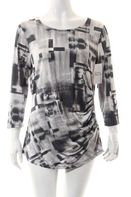 BIANCA Shirt Damen Gr. DE 40 hellgrau-grau-dunkelgrau Casual-Look
