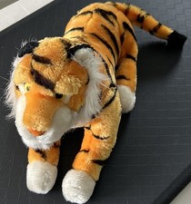Vintage Disney Parks Disneyland Aladdin Rajah Orange Black Tiger Plush 15"