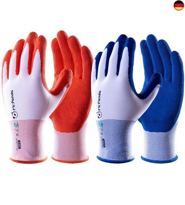 Mr.Panda 6 Pairs of Skin-friendly Gardening Gloves for Women, Latex Coated,
