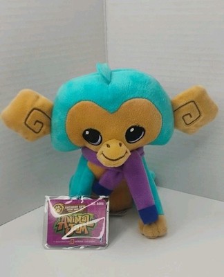 Wildworks Animal Jam Blue Monkey w/Scarf, Embroidered Ladybug 7'' Plush  Jazwares