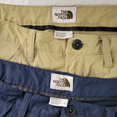 X2 THE NORTH FACE men's Pants 5-Pocket Size 34 navy blue & Kaki hiking casual - Picture 13 of 15