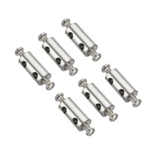 6Pcs 20x10mm Wire Rope Clips Set 3.6mm Hole Clamps with M4x0.7 Screws Silver