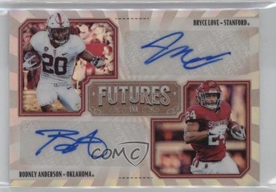 2019 Panini Legacy 34/50 Bryce Love Rodney Anderson #FC-BR Rookie Auto RC 1l2