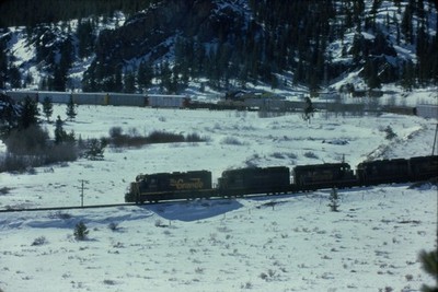 DRGW DENVER RIO GRANDE WESTERN 3081 W/T N/OF BUENA VISTA CO 1979 KDACHRME SLIDE