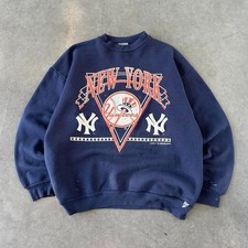 Vintage 90 s Yankees logo 7 crewneck navy sweatshirt reprint AN60348
