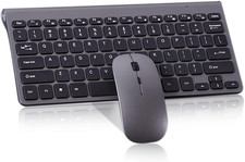 2.4G Wireless Keyboard and Mouse Combo, Rechargeable Ergonomic Wireless Compu...