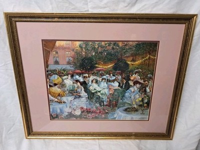 ''Le Diner A L' Hotel Ritz'' - Impressionist Painting - Vintage Fine Art Print