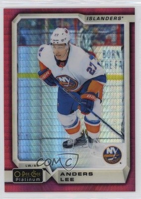 2018-19 O-Pee-Chee Platinum Red Prism 85/199 Anders Lee #59 16qy