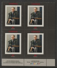 Canada #1909,  Pierre Elliott Trudeau, LR Plate Block of 4, MNH 2001