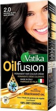 Vatika Oil Fusion Permanent Hair Color Cr me, Natural Black 2.0 Free Shipping