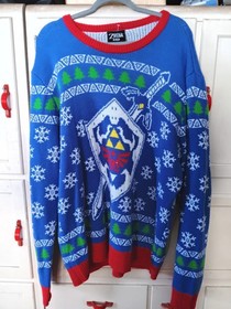 Legend Of Zelda Nintendo NES Knit Sweater Sz 2X Holiday Winter Christmas