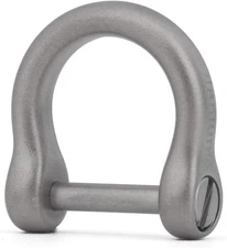 TISUR Titanium D-Rings with Screw Shackle, U Shape Key Chains tiny, Matte 
