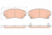 1X TRW GDB4456 Bremsbelagsatz Scheibenbremse FüR Cadillac