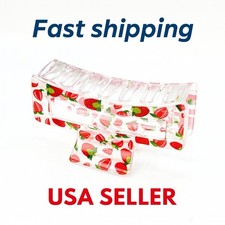 Strawberry Print Hair Claw Clip Acrylic Strong Grip for Women Girls Aesthetic