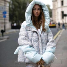 Spot Fit Cold Weather Winter Women's Fluffy Woolen Down Coat Female Oversized Th