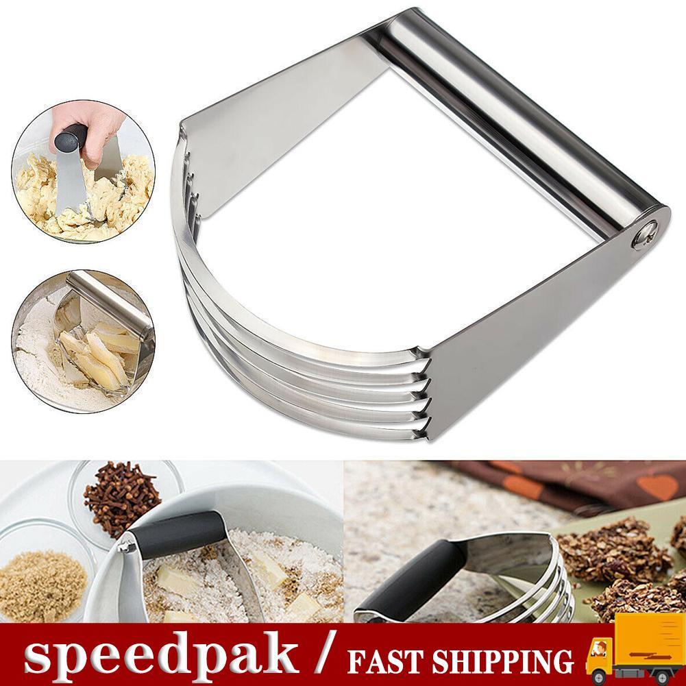 Stahl Soft Grip Gebäckmixer Teigschneider Mehlmischer Backen FAT4 Kuchen P4Q2