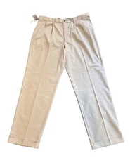 DOCKERS Men's Comfort Relaxed Pleated Cuffed Fit Khaki Stretch Pants 36X34