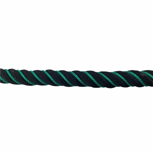 Cuerda de barrera de línea suave negra de 24 mm desparasitada en verde x 1 m c/w extremos de copa antiguos - Imagen 4 de 4