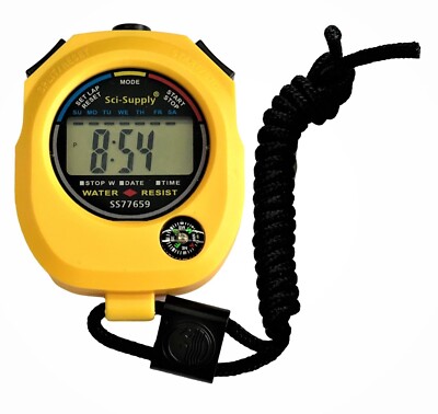 Digital Stopwatch Timer w/ Compass & Lanyard   Classroom PE Sports Timer