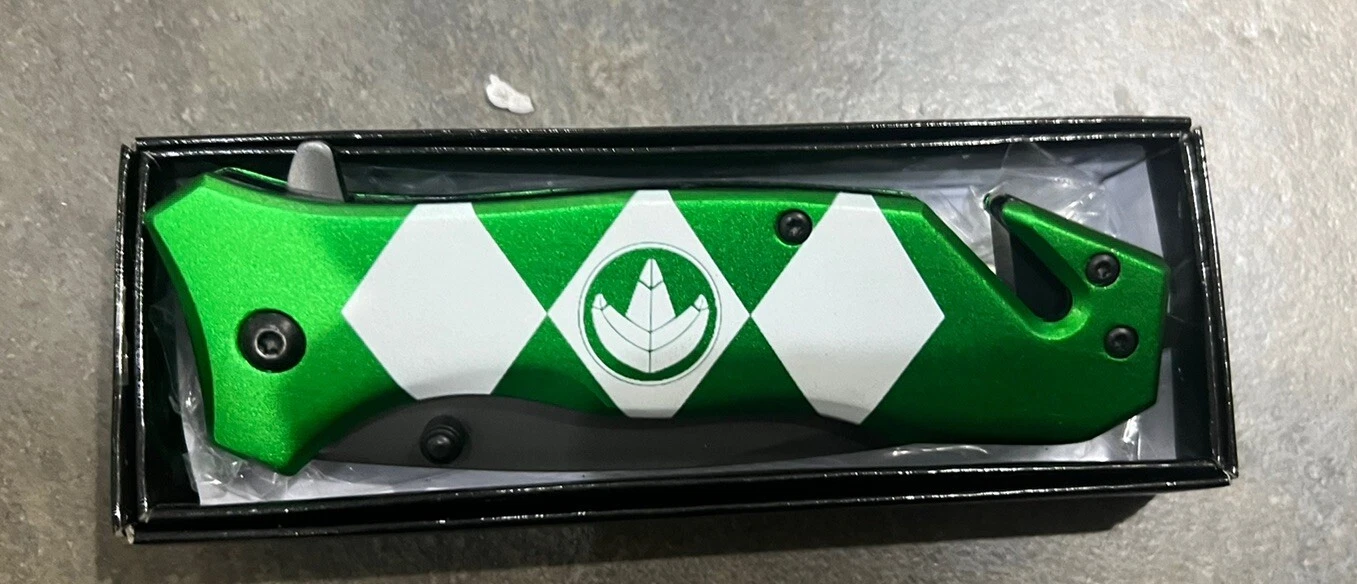 Power Rangers Green Tactical Spring Assisted Survival Pocket Knife9”