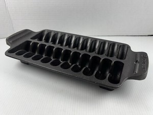 OUTSET Shrimp Cast Iron Grill & Serving Pan 22 Holes Handles 13” x 6.5”