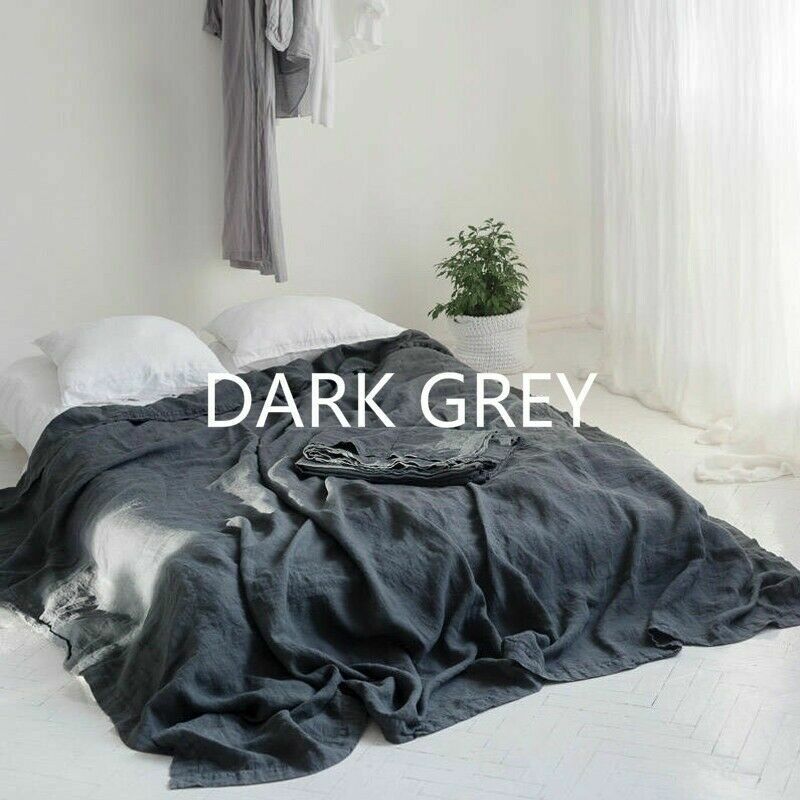 Pure Linen Flax Bed Sheet Bedsheet French Organic Natural Bedding SHP