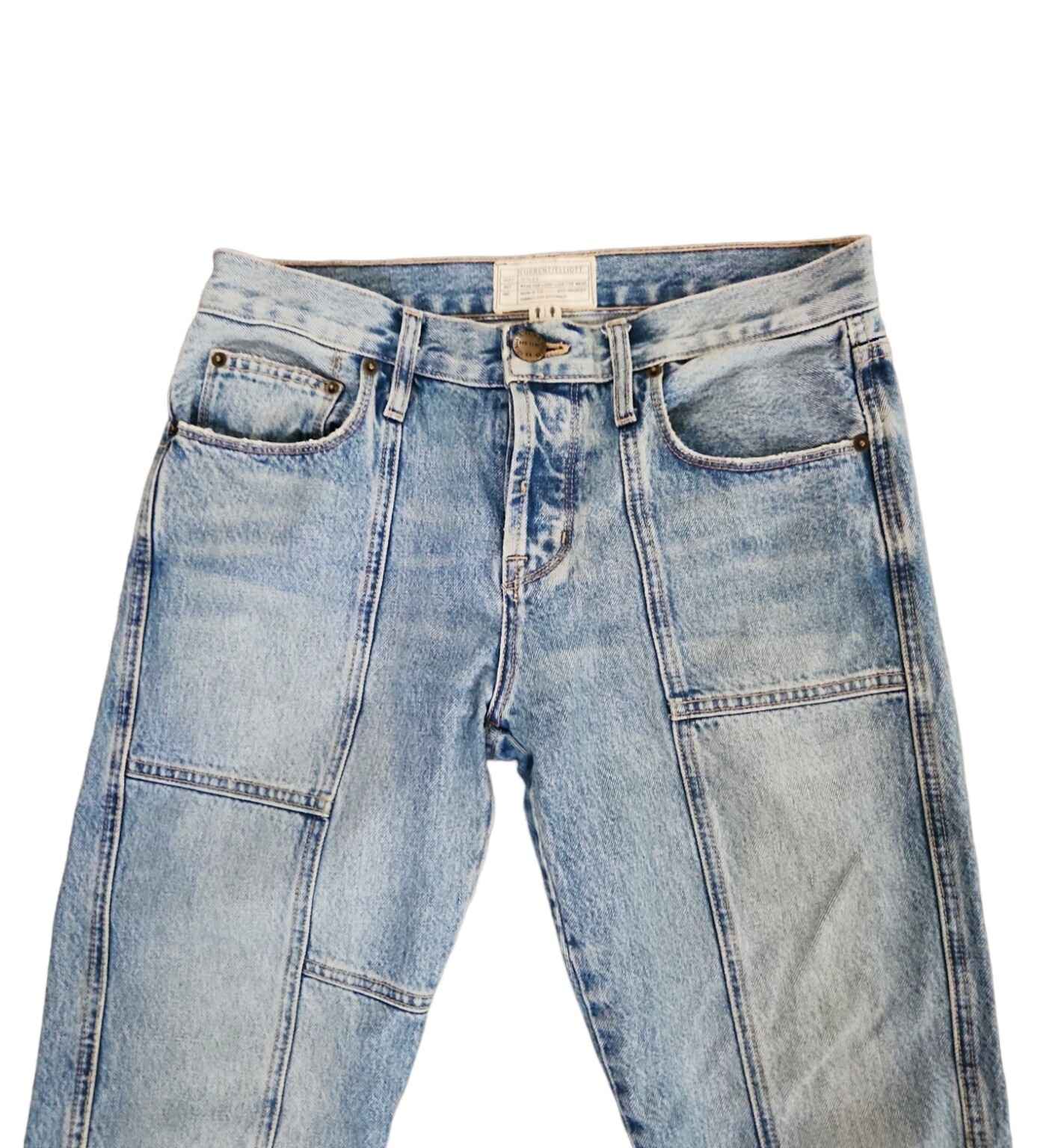 Current Elliott Jeans The Patchwork Cross Over Bl… - image 5