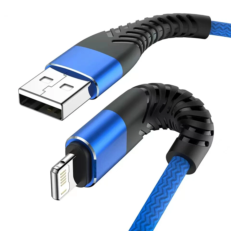 Braided Fast Charger Cable Heavy Duty USB lot Cord For iPhone 14 13 12 11 X XR 8 - Image 2 of 4