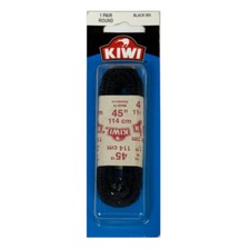 Kiwi Round Black Shoelaces - 45 Inches