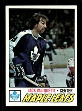 JACK VALIQUETTE SIGNED 1977-78 TOPPS HOCKEY #64 - TORONTO MAPLE LEAFS AUTO