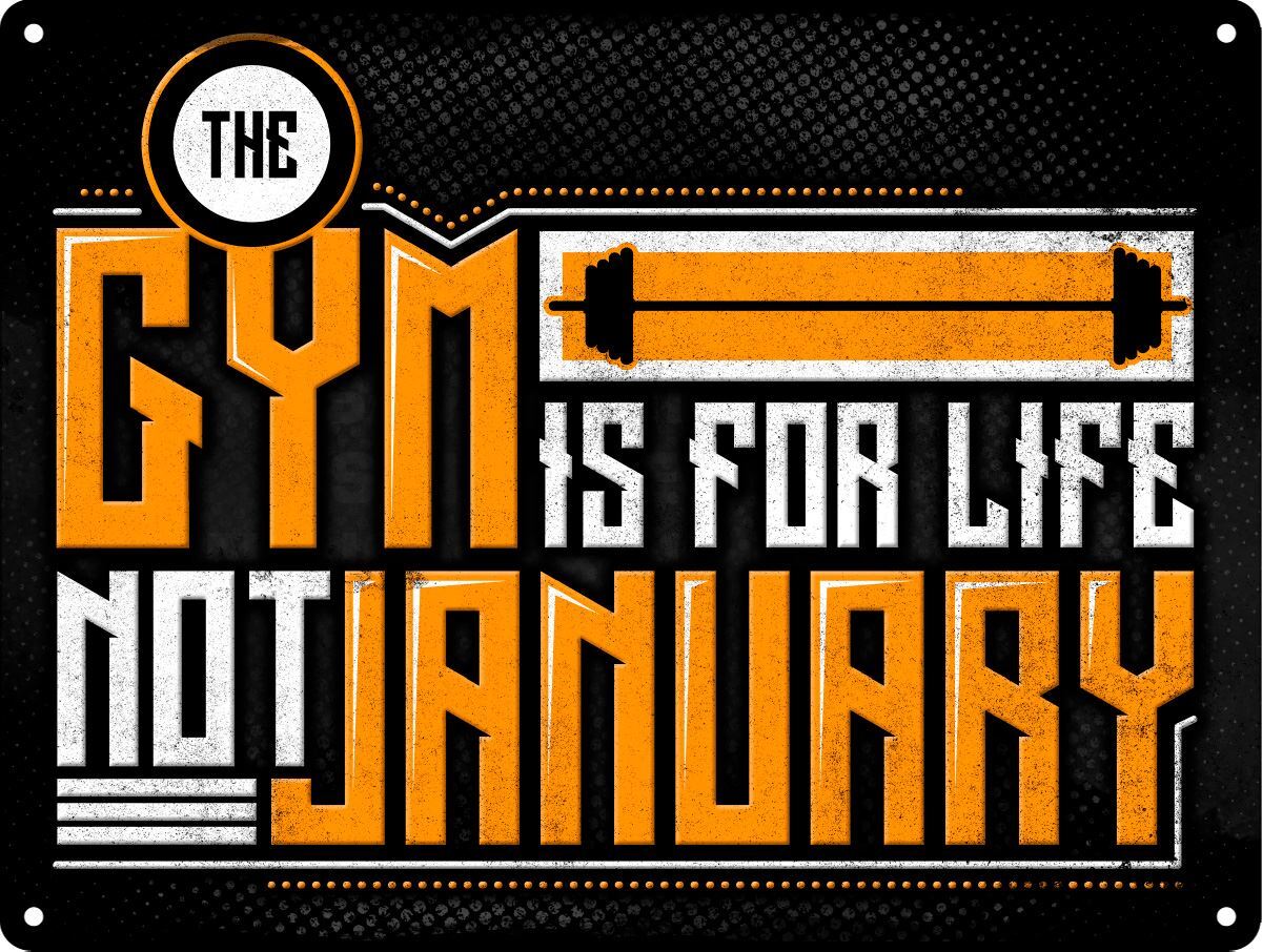The Gym Is For Life Motivational Mini Tin Sign