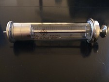 Siringa In vetro e acciaio 50 cc vintage- Marca "GIMA" - Medicina - Farmaceutica