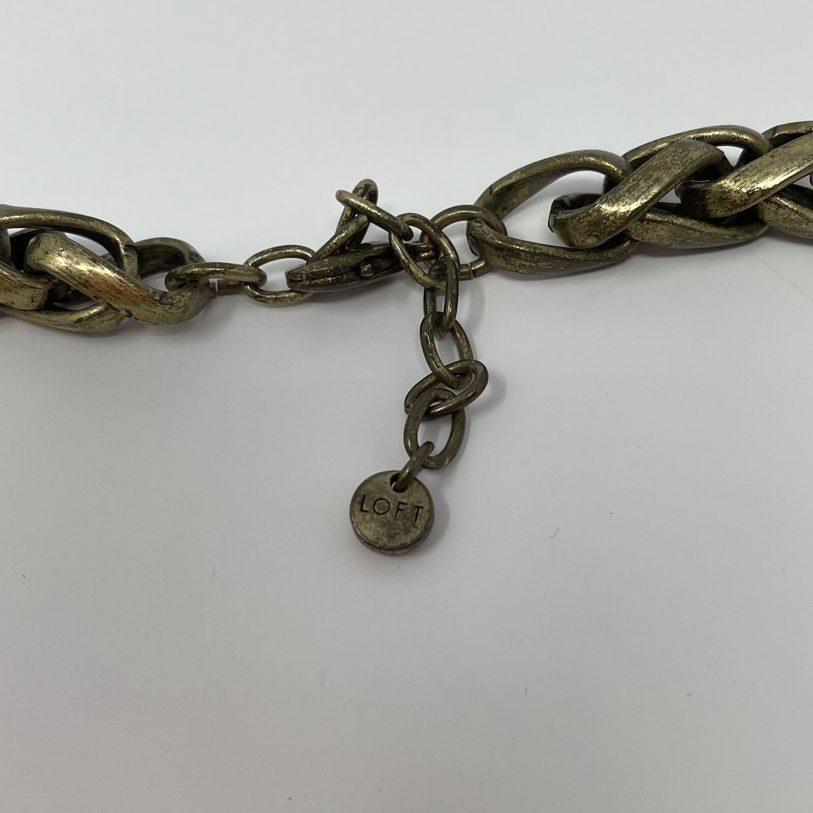 Ann Taylor Twisted Chain Square Statement Necklac… - image 6