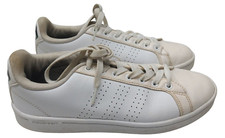 Adidas Mujer Advantage Tenis Zapatos Blanco AW4323 Cuero Con Cordones Parte Superior Baja 8.5