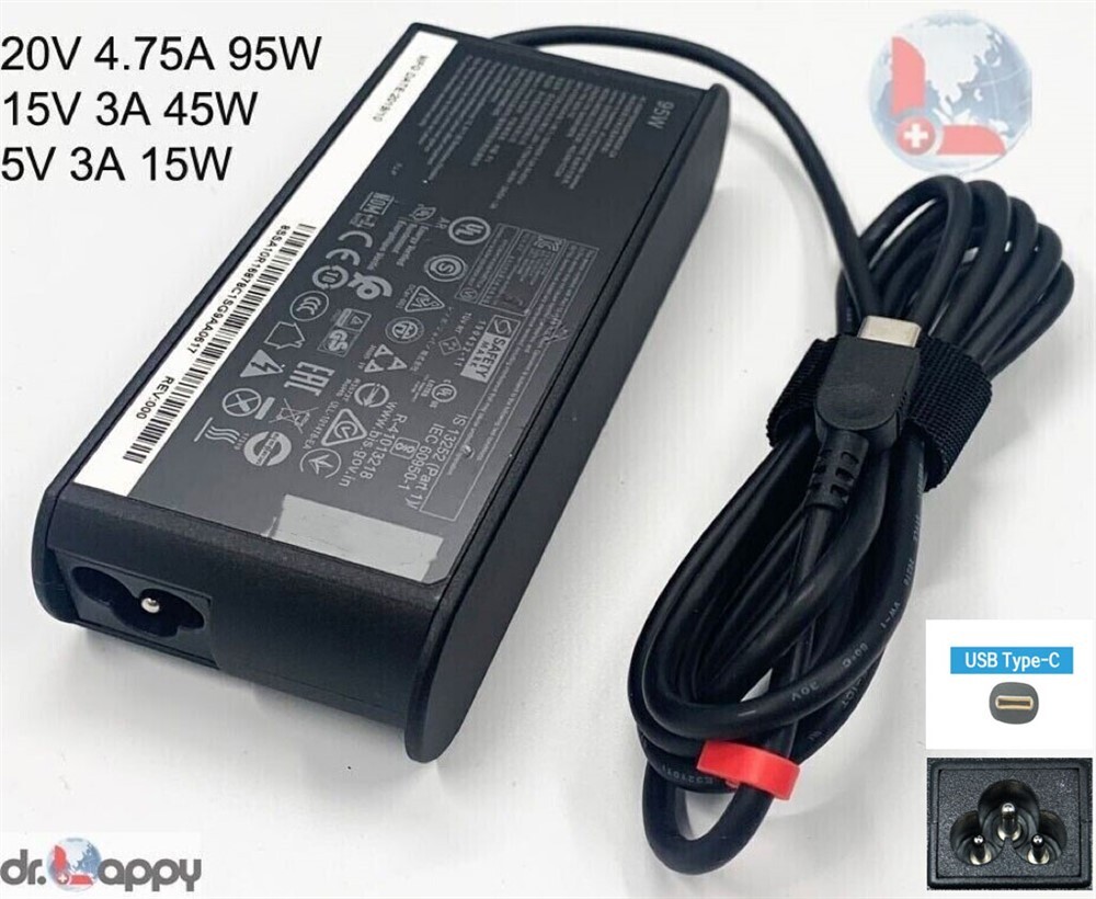 95W 20V 4.75A 12V 3A 36W 9V 3A 27W 5V 3A 15W USB C Type C Adapter for Lenovo