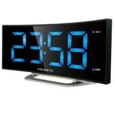 Sveglia digitale con display jumbo curvo doppio allarme Majestic SVE 234
