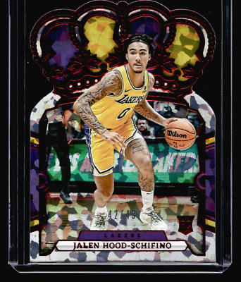 2023-24 Panini Crown Royale - Jalen Hood-Schifino #100 Red Crystal