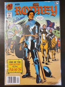 Sir Rodney Rod Carew MN Twins Anaheim Angels Auto Pop Fly Print 436/480 Horine