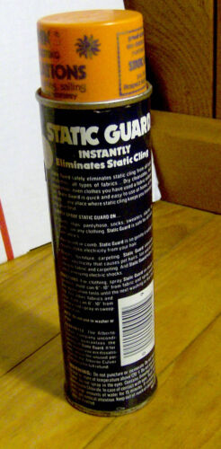 RARE vintage 1970s tin STATIC GUARD can LAUNDRY HOUSEHOLD PRODUCT old prop RETRO - Picture 2 of 3