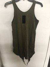 Slab*Rick Owen's  Women NWT Army Green Tunic mini Dress  sexy  WJE1904
