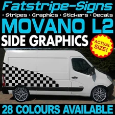 to fit VAUXHALL MOVANO L2 MWB GRAPHICS STICKERS STRIPES DECALS CAMPER VAN