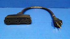 12 Gauge Pigtail Tool Power Cord Extension Adapter Triple Tap 15 Amp Heavy Duty 