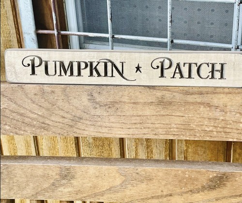 Pumpkin Patch Engraved Wood Block 12” Farmhouse Fall Home Decor - Picture 8 of 10