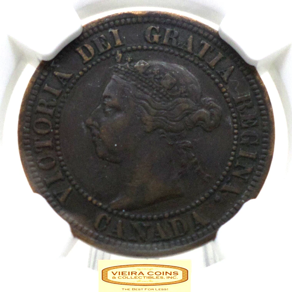 1891 Canada Large Leaves Small Date  1 Cent, NGC XF45 BN - #CONS38791 - Image 2 of 4
