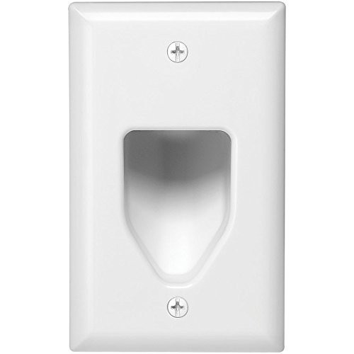 Eaton 35M1W-SP-L 1-Gang Recessed Multimedia Cable Wall Plate